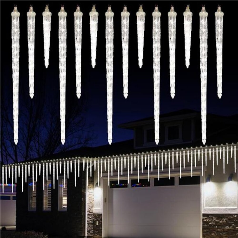 Meteor Shower Lights, 16.5" Icicle Christmas Lights 10 Icicles Falling Lights